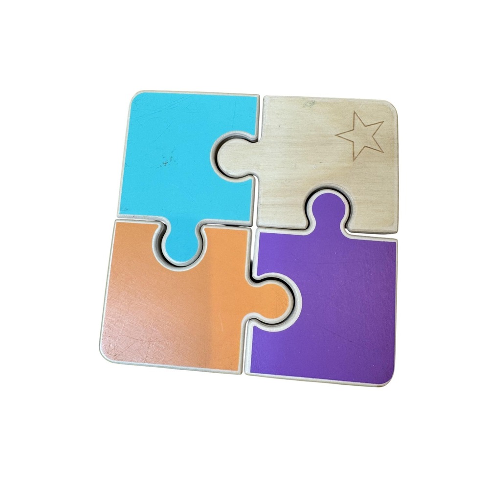 Lovevery Wooden Puzzle Board 4-Piece Double-Sided Color Toddler‎ Montessori Toy